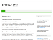 Tablet Screenshot of proggyfonts.net